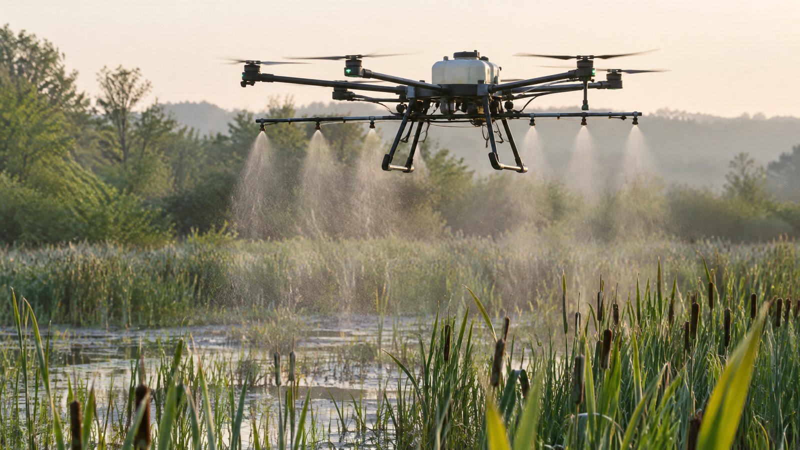 Drone photo illustrating: Drone Mosquito Control: How Aerial Larviciding Works